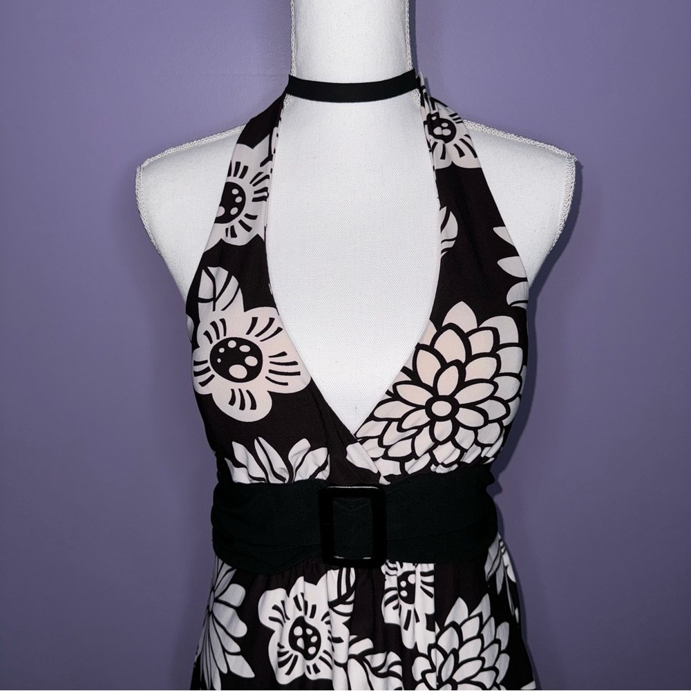 NWT Derek Heart Vintage Brown Floral Dress - Picture 2 of 10